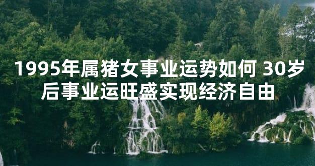 1995年属猪女事业运势如何 30岁后事业运旺盛实现经济自由